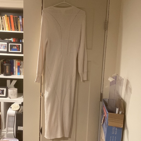 Venus cream duster sweater with pearl button embellishments. Worn once. - Picture 2 of 2